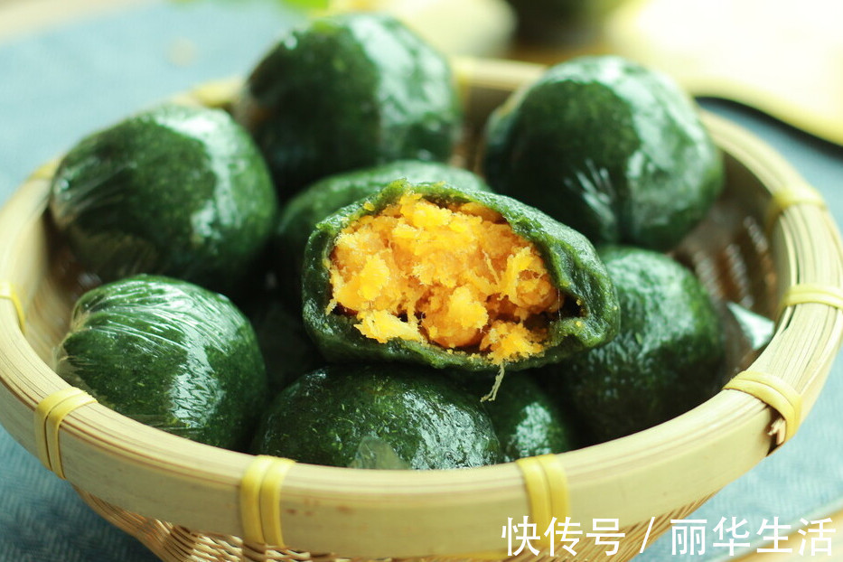 咸蛋黄|想吃青团不用买,教你用艾叶自己做,软糯清香不粘牙,好吃又好做