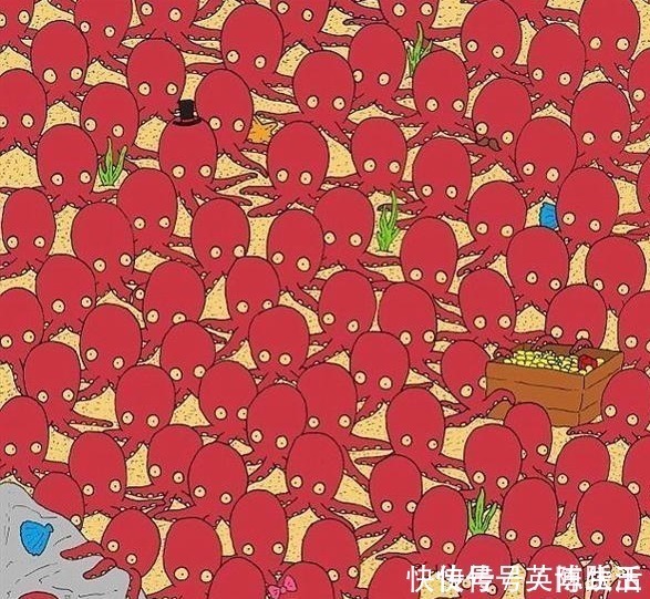 大脑|有趣的老年痴呆测试:章鱼中有一只小鱼,看你能在30秒之内找到吗
