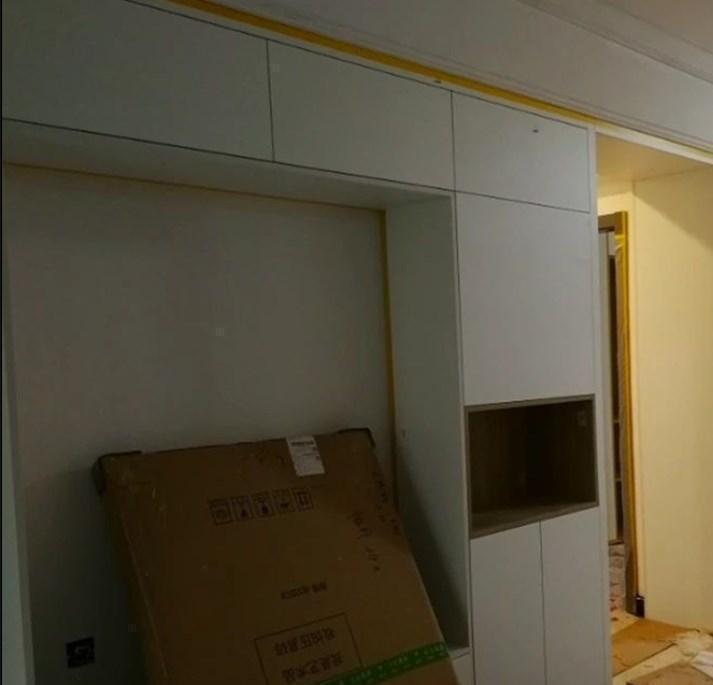 玄关柜|带大家参观我家施工现场满屋打柜子，各种收纳空间老婆超喜欢