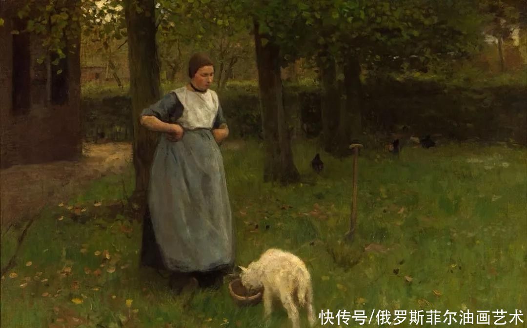 盛开的桃花|荷兰画家,海牙画派的代表人物~梵高妹夫的风景油画作品欣赏