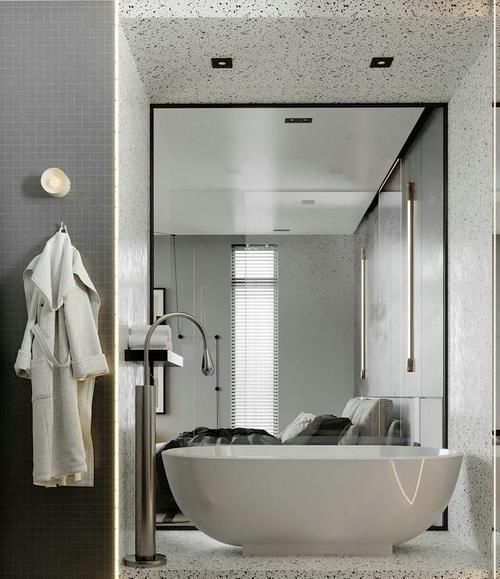 展示窗|53㎡小户型，进门就是衣帽间，浴缸装进展示窗，这设计简直太惊艳