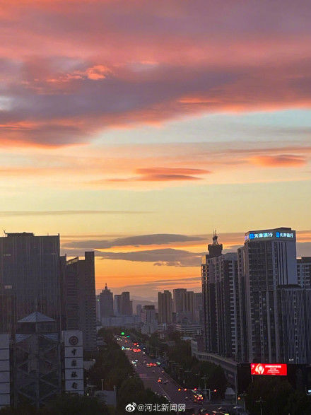 夕阳！石家庄的油画夕阳