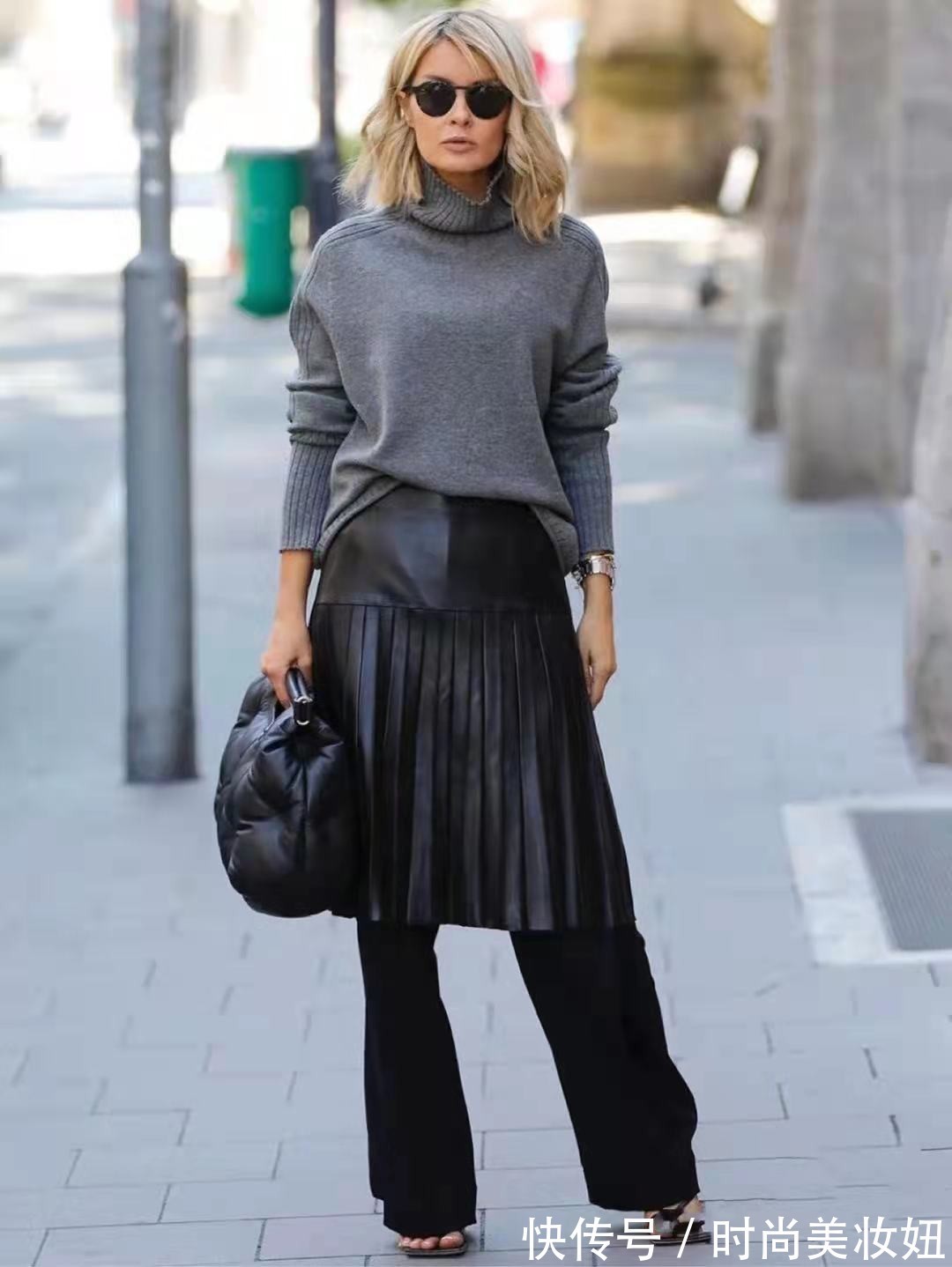 紧身裤|上了年纪的女人,毛衣想穿得有气质,要懂这4个技巧,高级又洋气