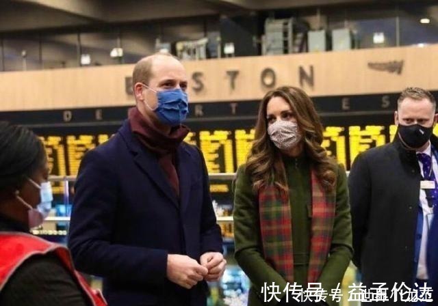 威廉王子|凯特王妃穿蓝色大衣和威廉王子车站秀时尚，时尚拉风，太有风度