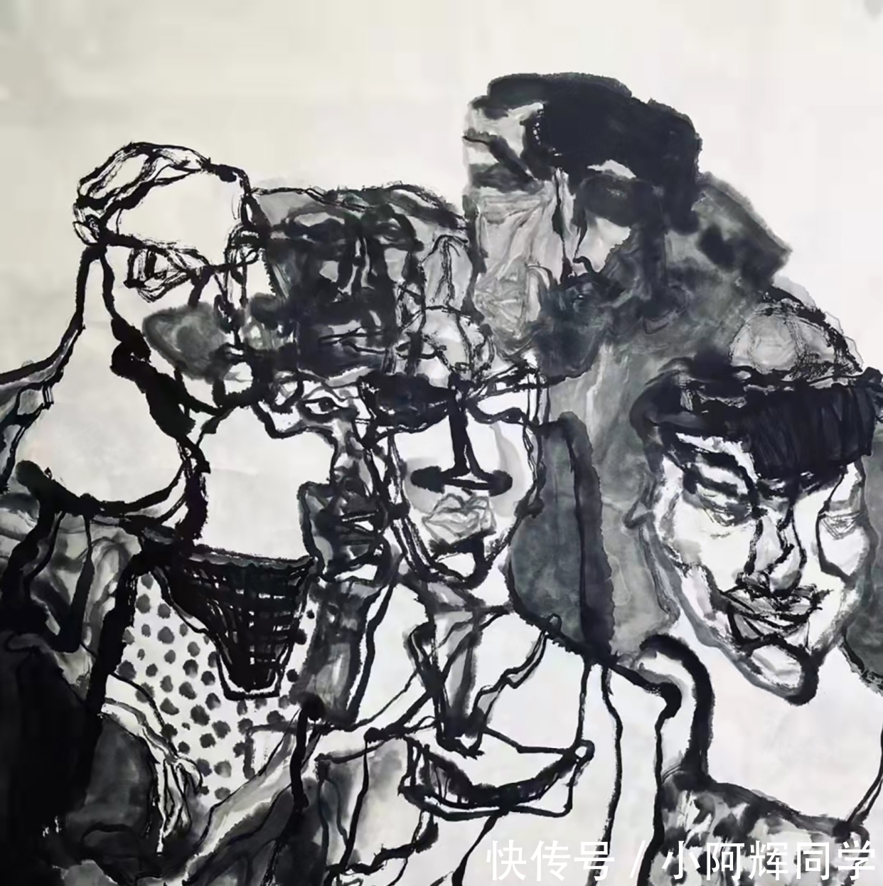 博士!「直击书画」张铁瀛博士,水墨写意人物画创作需要研究微观心理学