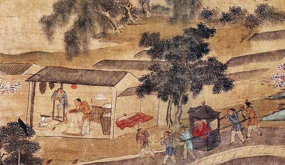 南都繁会图#500年前的明代古画，放大后仔细一瞧，角落中的男人足以改变历史