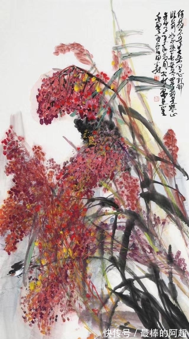 写意花鸟画@雷甲寿：师承绘画大师石齐，被誉为野稻谷画第一人