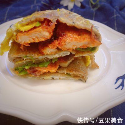 路边摊|全麦奥尔良鸡柳卷饼