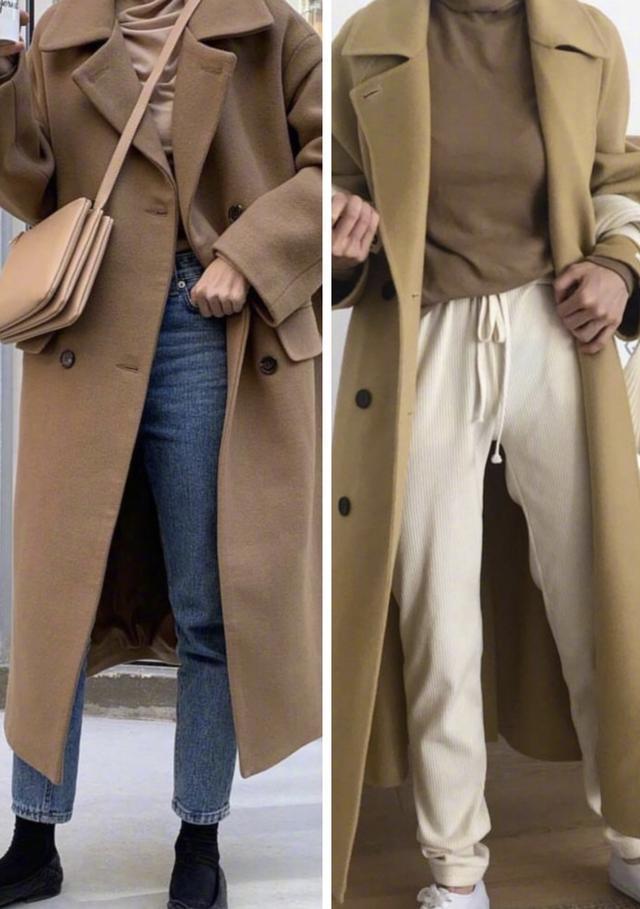 秋冬 驼色大衣里面穿什么10套内搭示范,实穿耐看