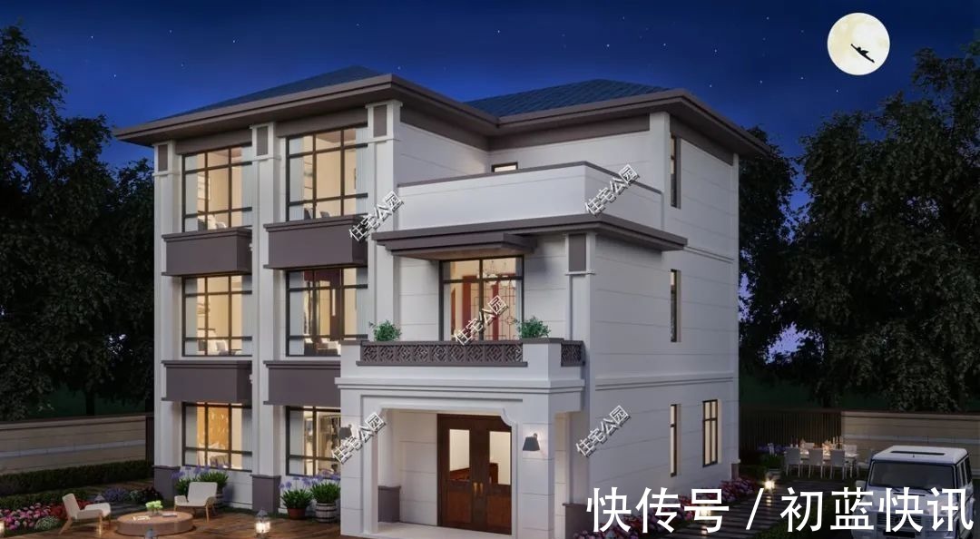 居住|9间卧室才够住,这样的农村别墅,不建是自己的损失