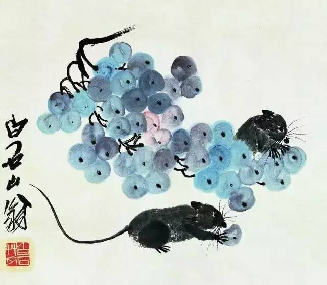 石榴|齐白石笔下的蔬果,令人垂涎欲滴!