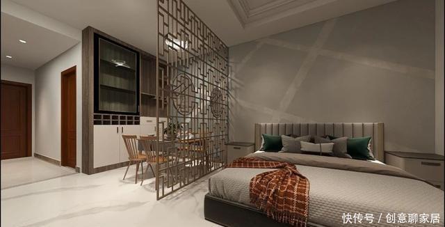 品质感|45㎡单身公寓，花5万块豪装新中式风格，高品质单身生活真羡慕