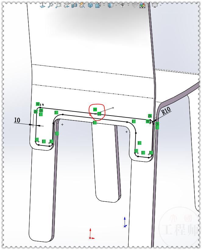  前视基准面|用SolidWorks画一把椅子，用了好的步骤，却与答案不符