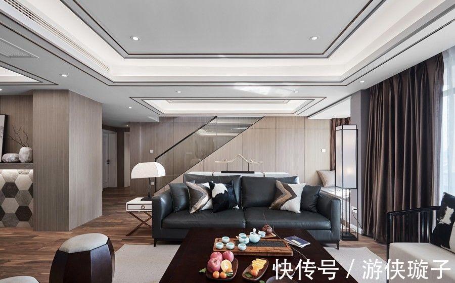 中式|180平方米大复式,绝佳观景体验,融合新中式的文艺与浪漫