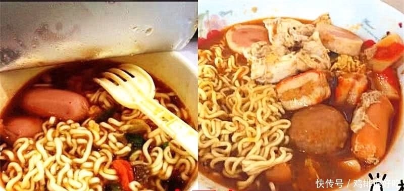 中国|同样是吃泡面:中国人VS韩国人,差距不止一点点,网友:看饿了