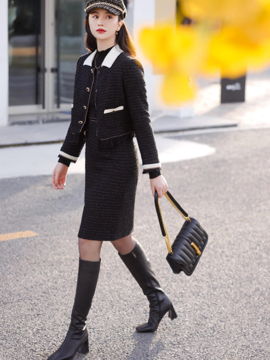 包臀裙|精致女人都爱穿“小香风”套装,学会这些技巧,提升气质又洋气