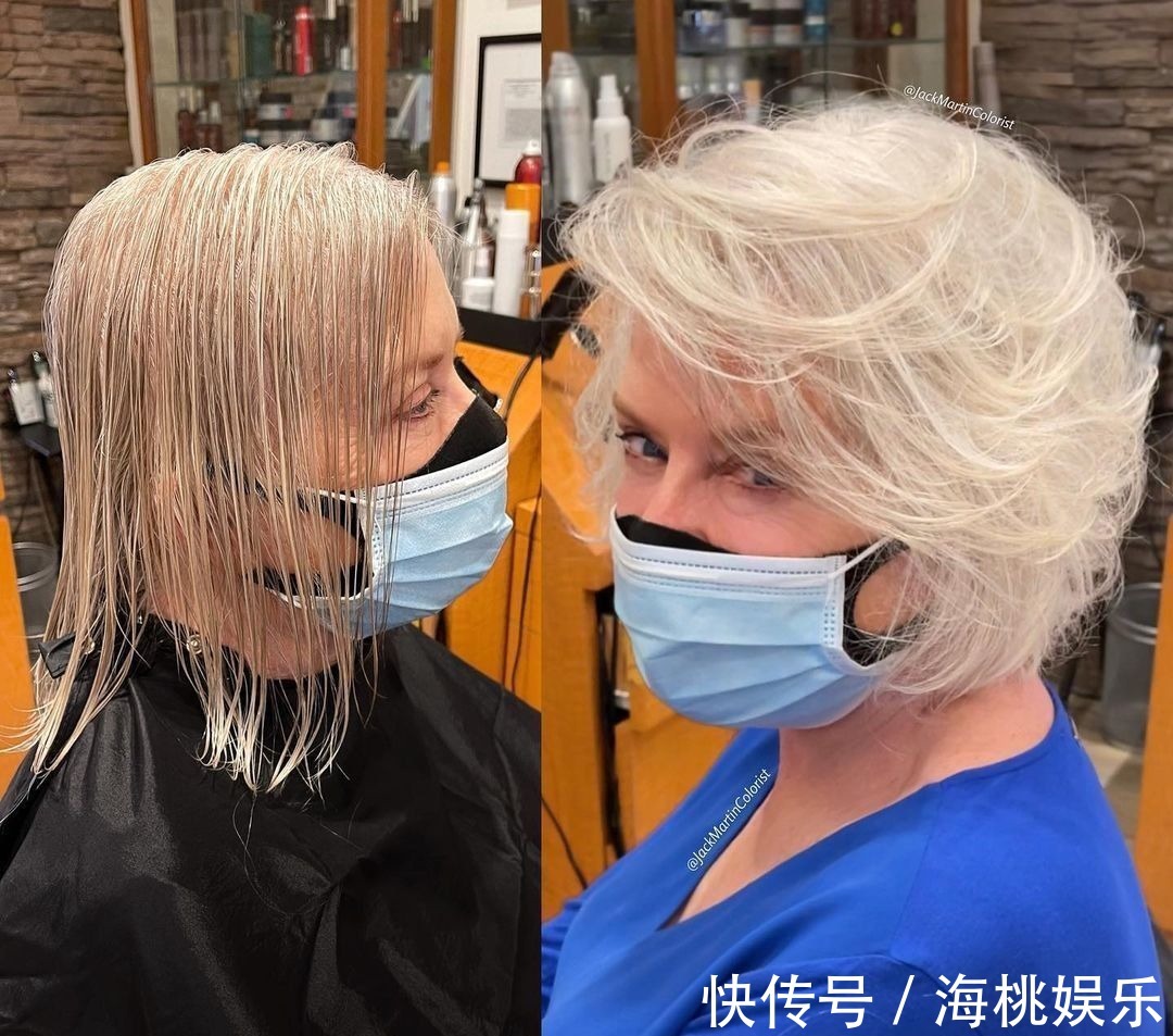 发色 头发花白的阿姨别再染发了,学学这13位阿姨,时尚好看显年轻