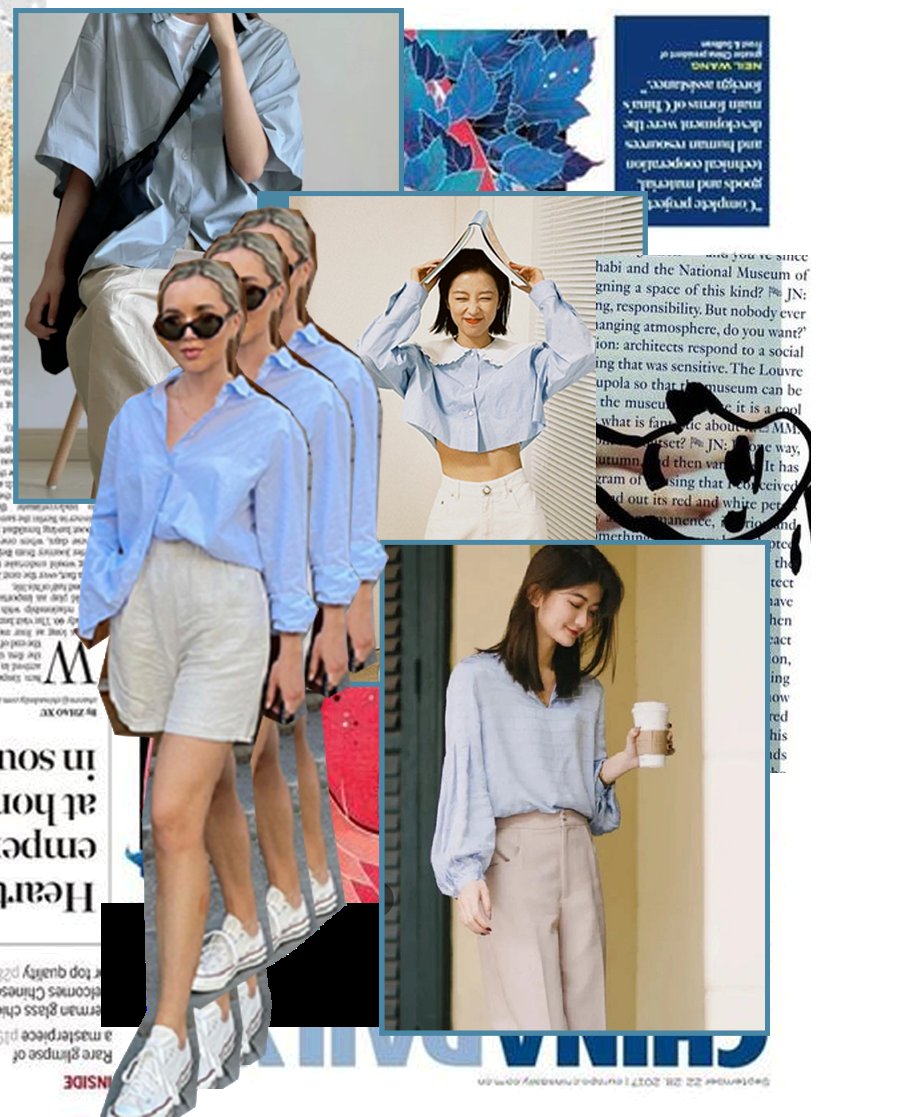 针织衫|今年夏天“雾霾蓝”火了!显白高级不挑人穿,照着穿就对了