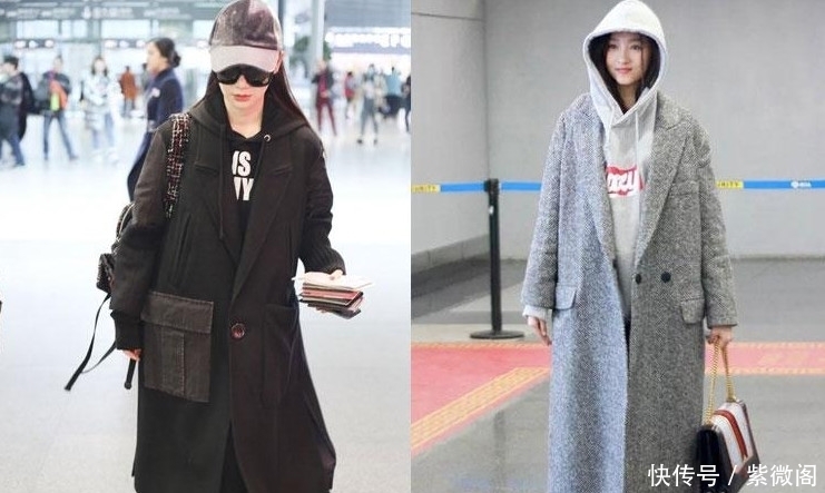 年轻|30女人穿大衣别总是搭配毛衣,试试搭连帽卫衣,不止年轻10岁