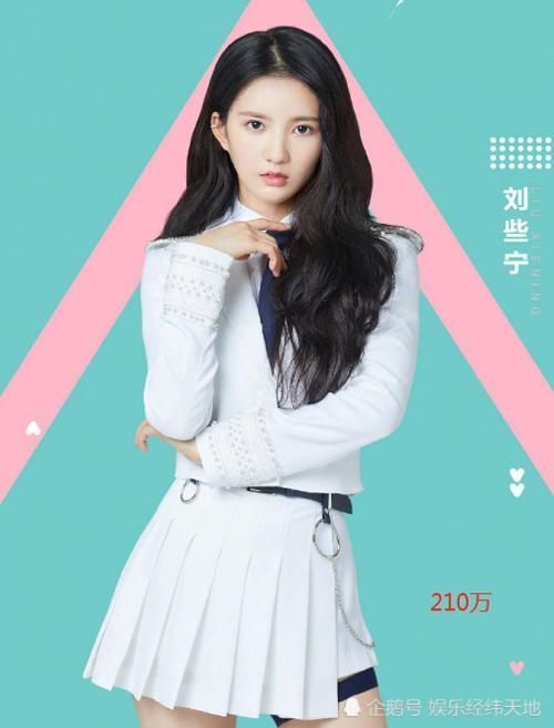 希林娜依 “硬糖少女303”成员微博粉丝量,赵粤535万,张艺凡垫底