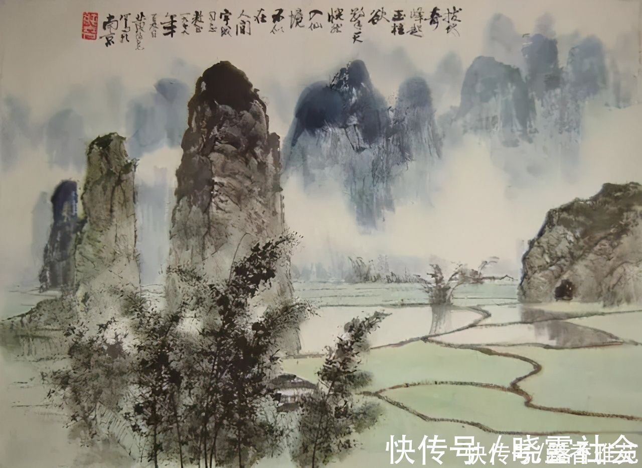 山水画$当代国画大师黄纯尧精品山水画作品欣赏