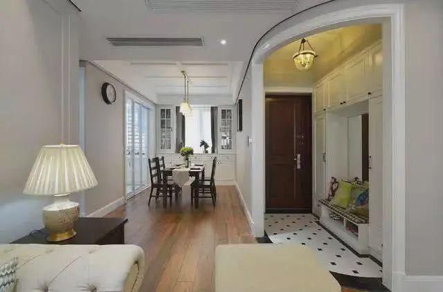 实用|朋友家的118㎡美式三居室，户型玄关和大电视柜太好看实用啦