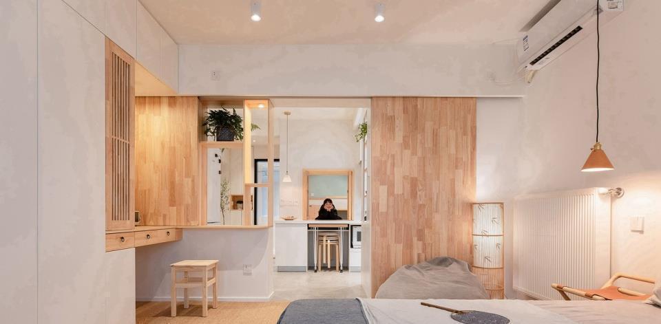 空间|45㎡小户型学区房,爆改后“小中见大”,整个家被一眼望穿