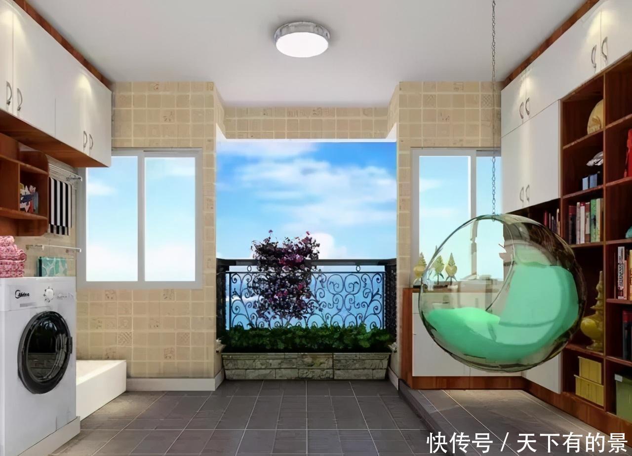 书房|新邻居把阳台这样装,真是太实用了,整个小区都纷纷来效仿!