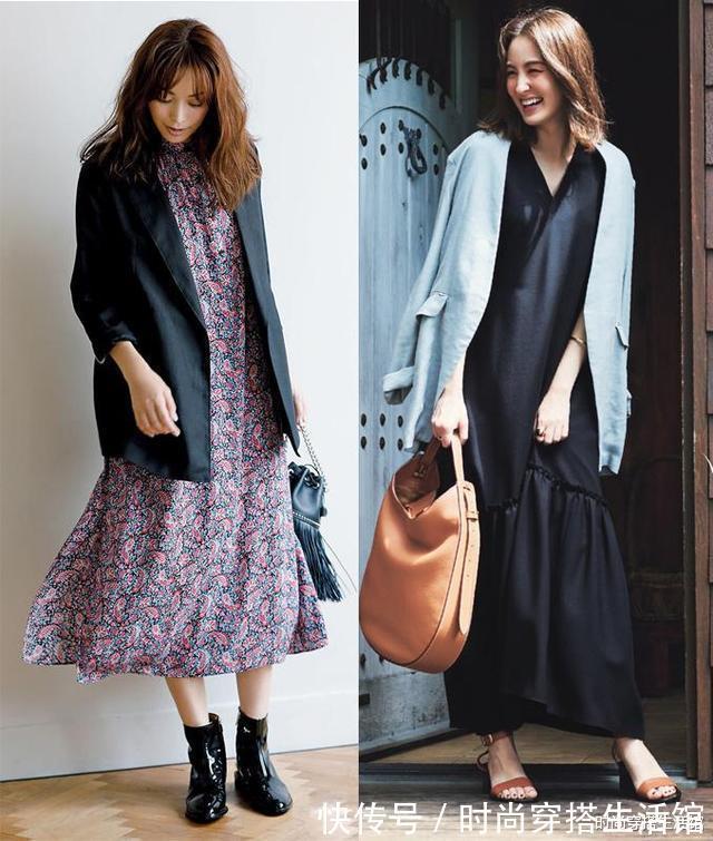 小个子|讲真,秋天穿裙子还是别配小白鞋,学会这几个搭配技巧,时髦显瘦