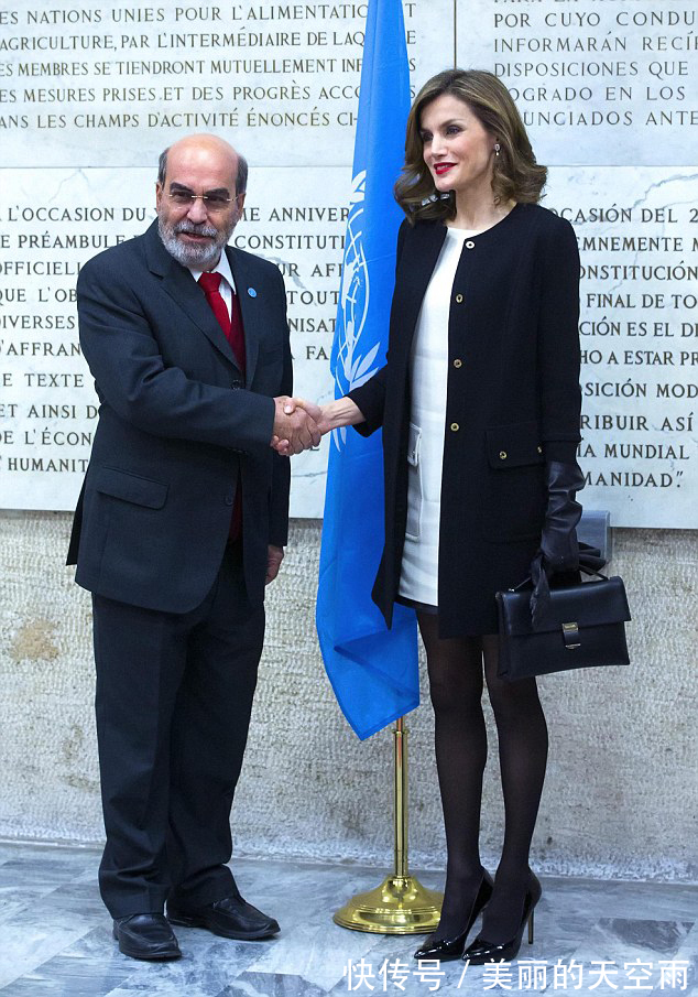 莱蒂齐亚王后 西班牙王后四次穿绣花大衣裙,换个发型搭配更贵气,太有范儿了!