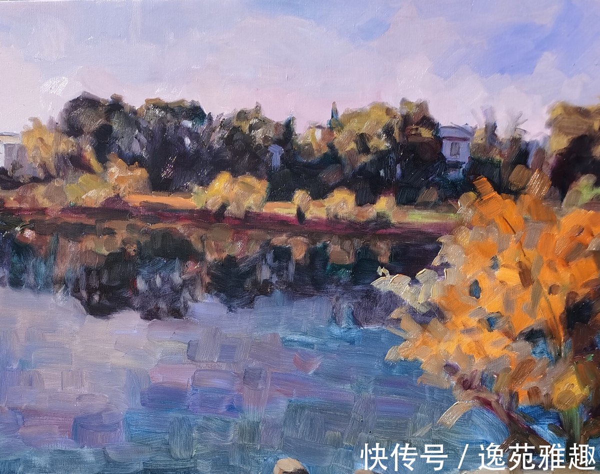 油画@「作品欣赏」唯美的婺源,五彩斑斓!画家薛祥新写生作品欣赏