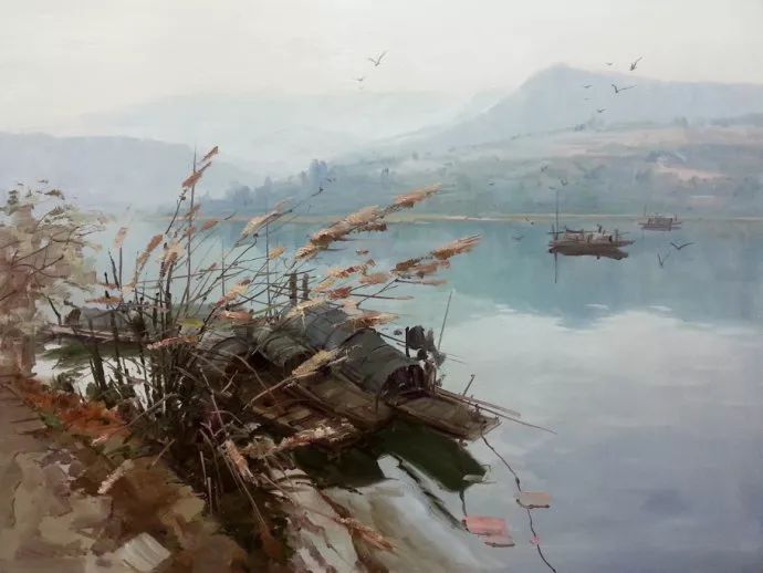 笔触|国画意境,油画笔触——石建都 笔下清新唯美的诗意油画