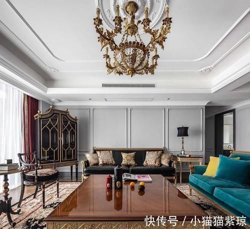 玄关柜|头一次见这么时髦的法式风,240㎡豪奢大平层,每1㎡都散发着优雅
