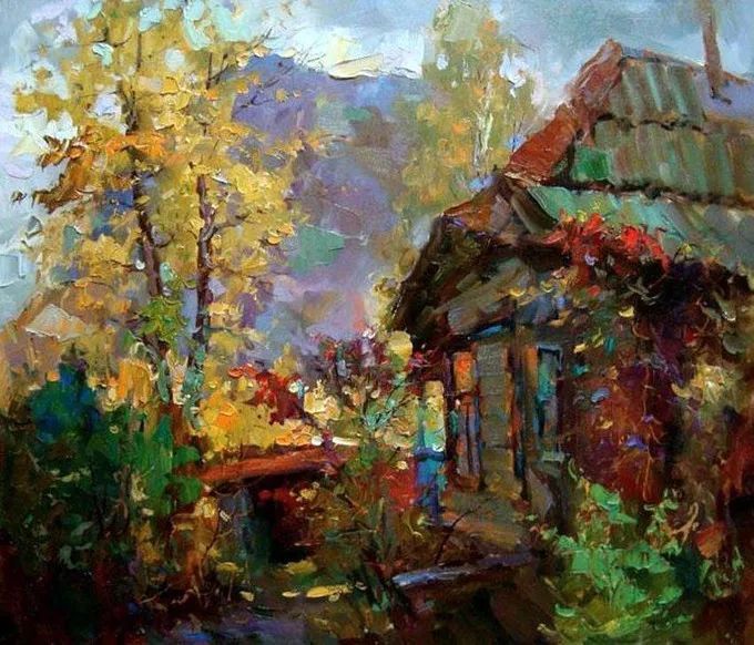 俄罗斯@浓郁的色彩,俄罗斯画家安德烈·米沙金的风景油画(一)