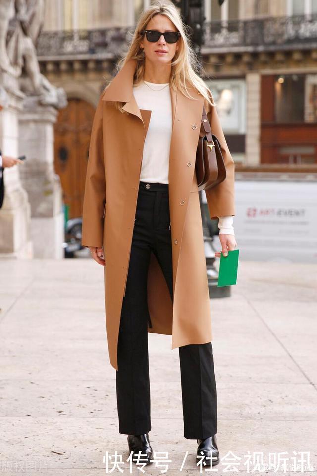 “卡其色大衣”怎么穿出时髦范时尚达人教你这样穿,更显高级范