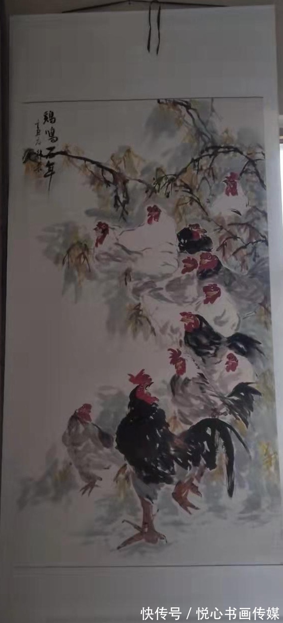 牡丹$构图大气，富贵天成，当代著名画家韩荣国画作品欣赏