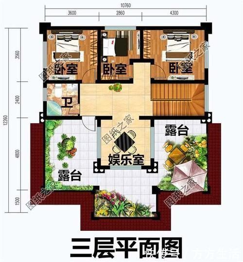 娱乐厅|二层半建房图纸设计图,简单又好看,村里人看了都喜欢