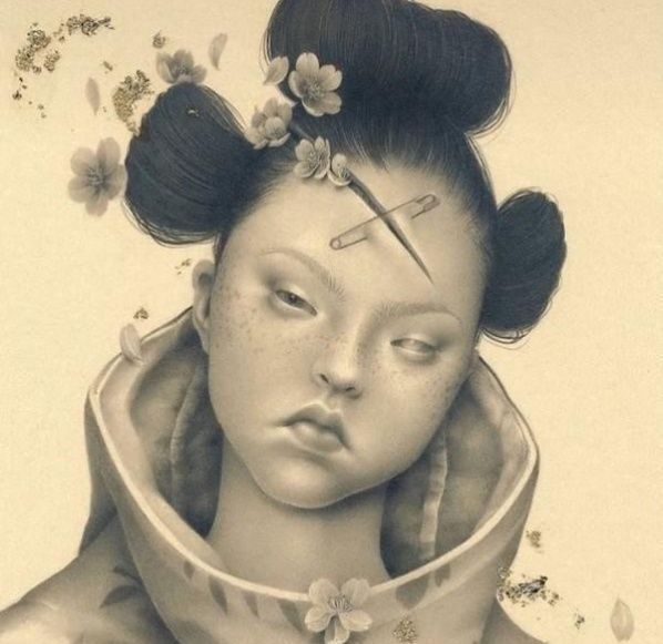 绘画@日本画师画出的女孩诡异、真实,让网友害怕