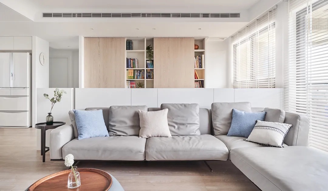 简约|大3房就爱原木风:甜嫩粉+雾灰蓝色调打造自然简约亲子宅