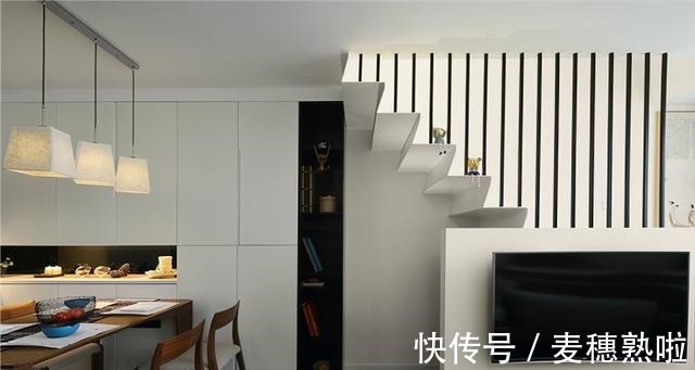 复式|56㎡公寓的大改造,黑白灰为主基调,打造时尚温馨的立体空间!