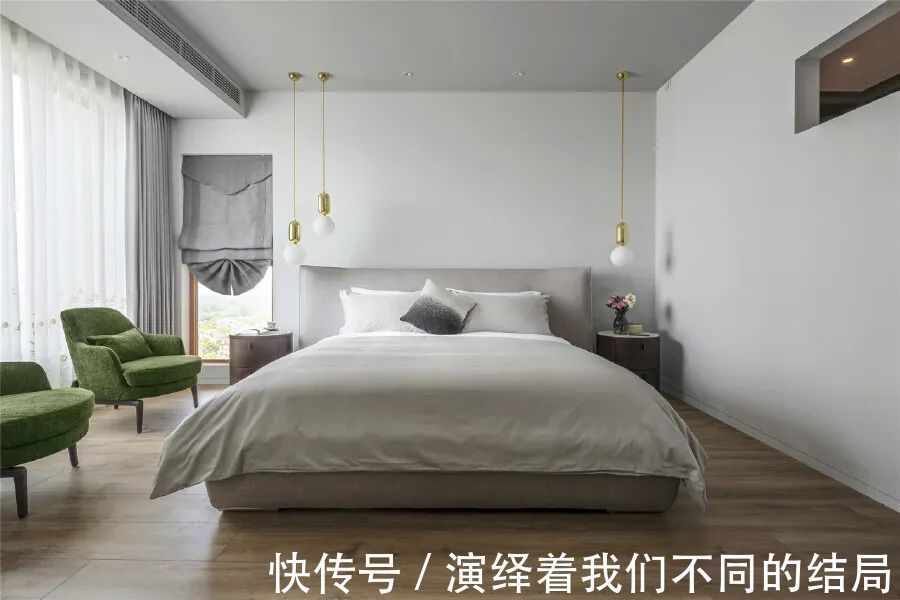 装饰画|210㎡现代简约,挖去墙角、以圆弧取代,让生活更圆滑自在