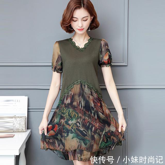 时尚|精致时尚大码裙,胖女人的夏季福音,显瘦显年轻