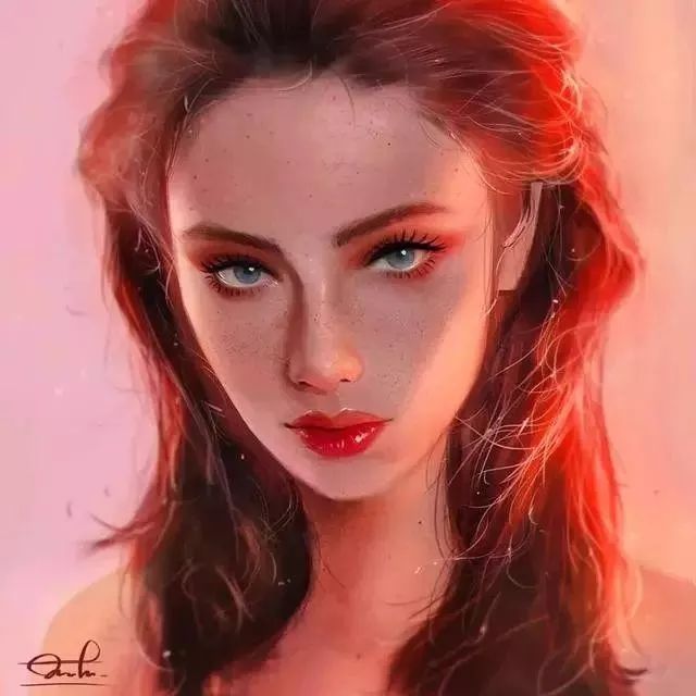 暗部$这三位艺术家的画中女子,楚楚动人,美若天仙