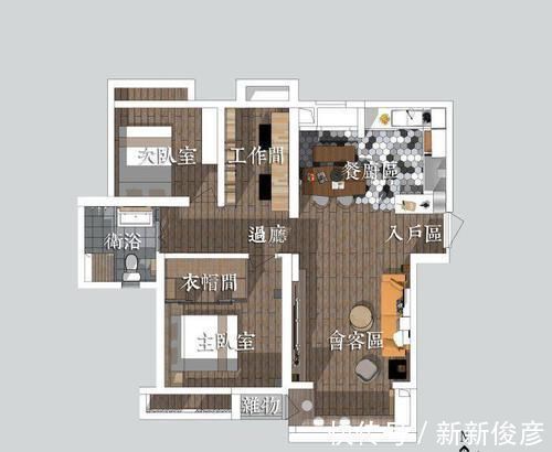 厨房|她家仅69㎡,餐厅厨房对换,隔出一个书房,全屋漂亮极了