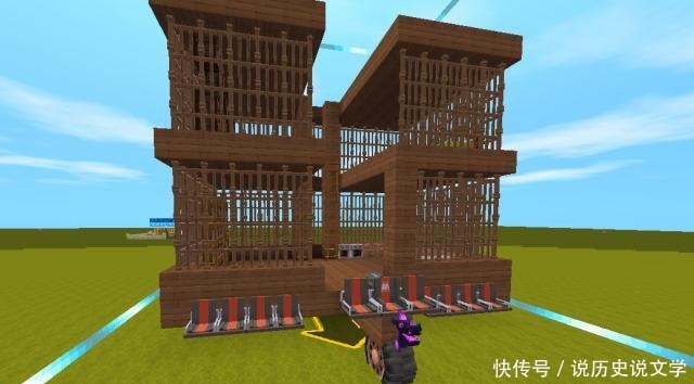世界|迷你世界房车也能这么玩，老玩家造300平房车，四间阳光房养眼