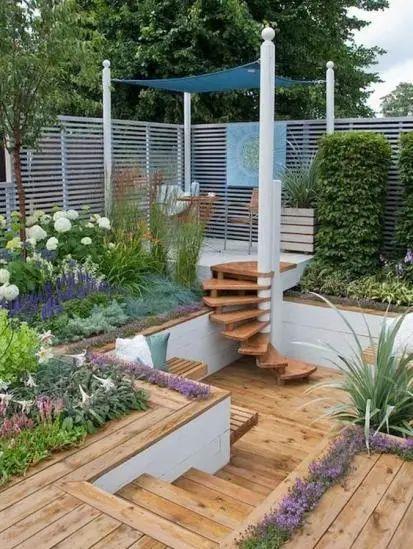 视觉效果|院子错层设计,错落有致一次拥有2个庭院,早知道我家也这样装了