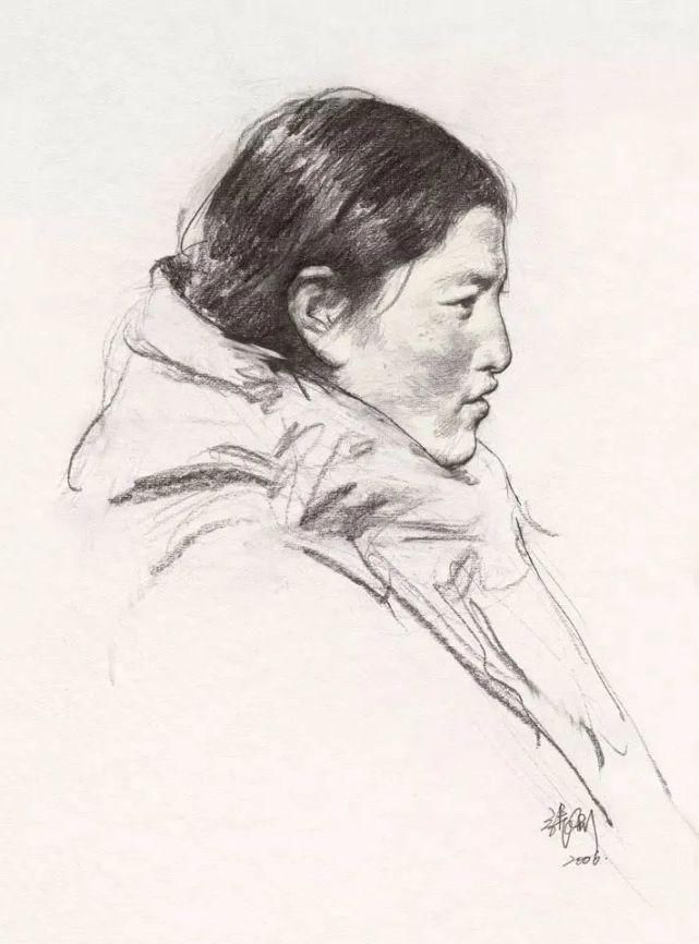 美术系|解放军艺术学院美术系教授，张利素描欣赏！