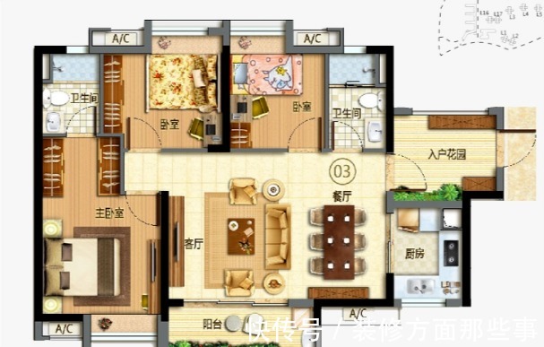 三居室|98平轻奢风三居室儿童房融入棒球元素,个性而美好的氛围