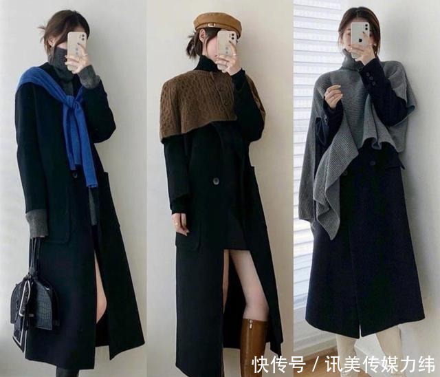 优雅|精致女人的冬日穿搭,用深色系的叠穿法则,穿出优雅知性女人味!