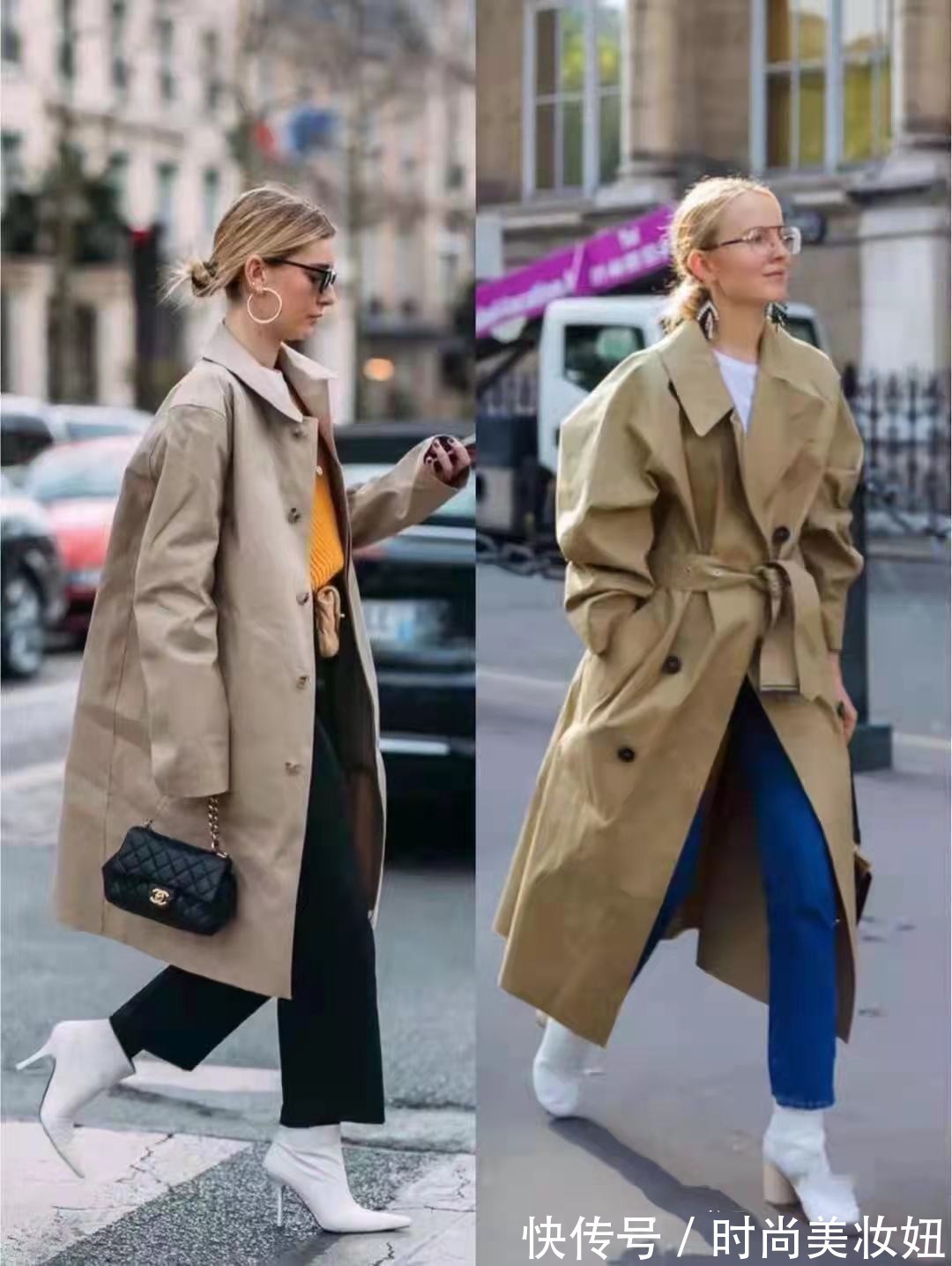 早秋|“卡其色风衣”的高级穿搭,高级优雅又显气质,50岁照穿真洋气